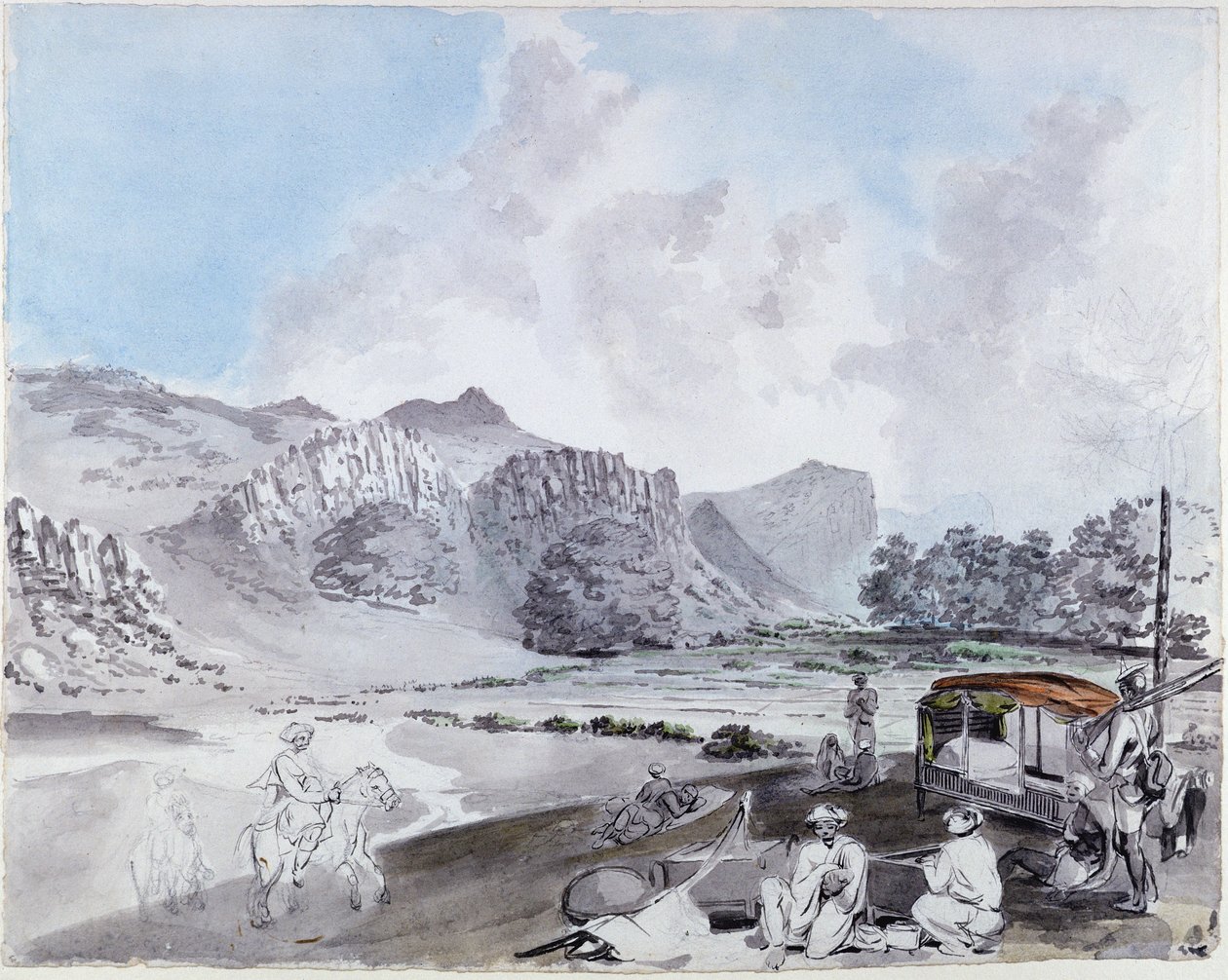 In Indien, auf dem Marsch von Samuel Davis