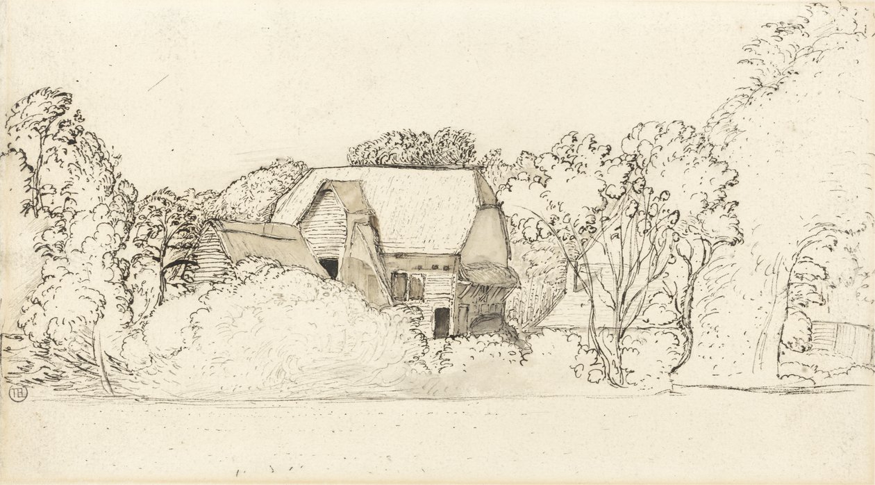 Eine alte Scheune in Shoreham von Samuel Palmer