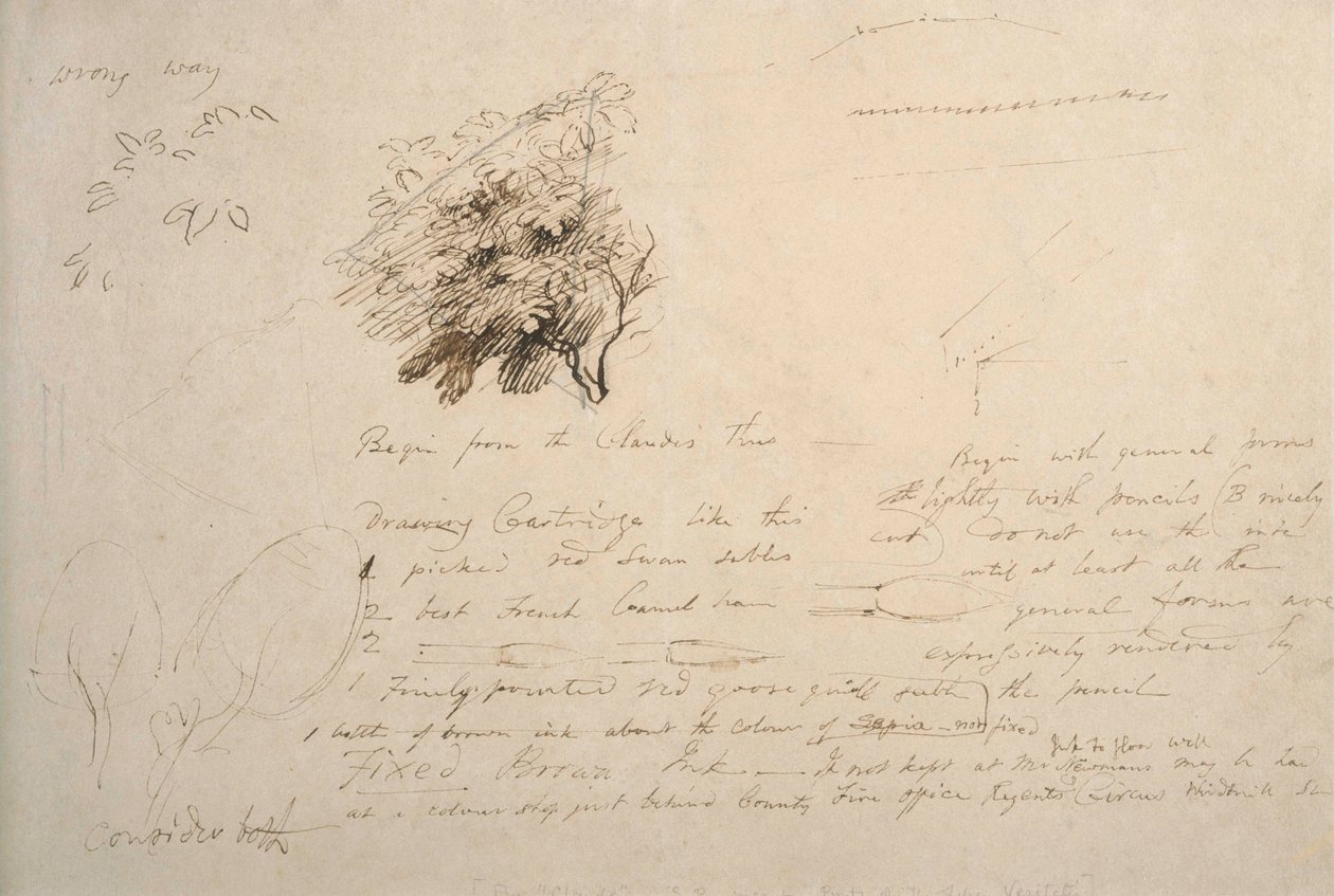 Notizbuchblatt Nr. 114 von Samuel Palmer