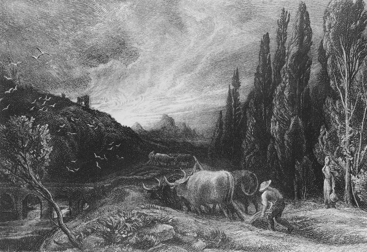 Der frühe Pflüger, 1861-79 von Samuel Palmer