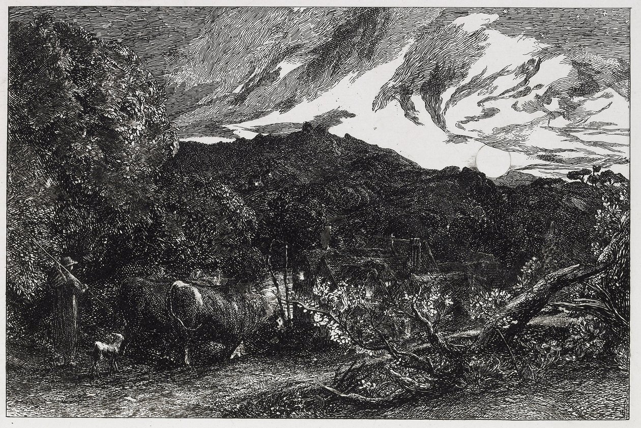 Der müde Pflüger, 1858 von Samuel Palmer