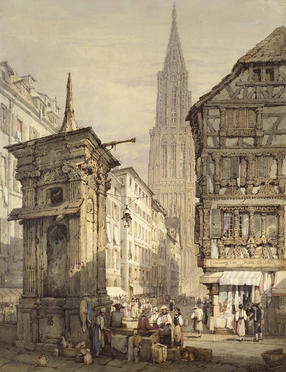 Eine Ansicht in Straßburg, 1822 von Samuel Prout