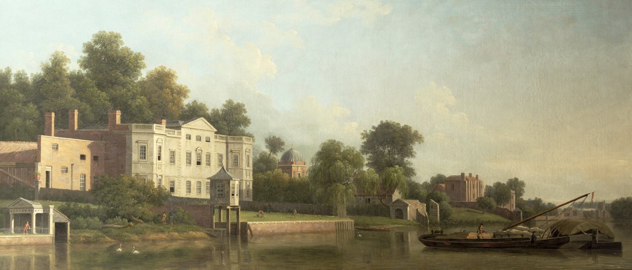 Ein Blick auf Popes Villa am Fluss Thames in Twickenham von Samuel Scott