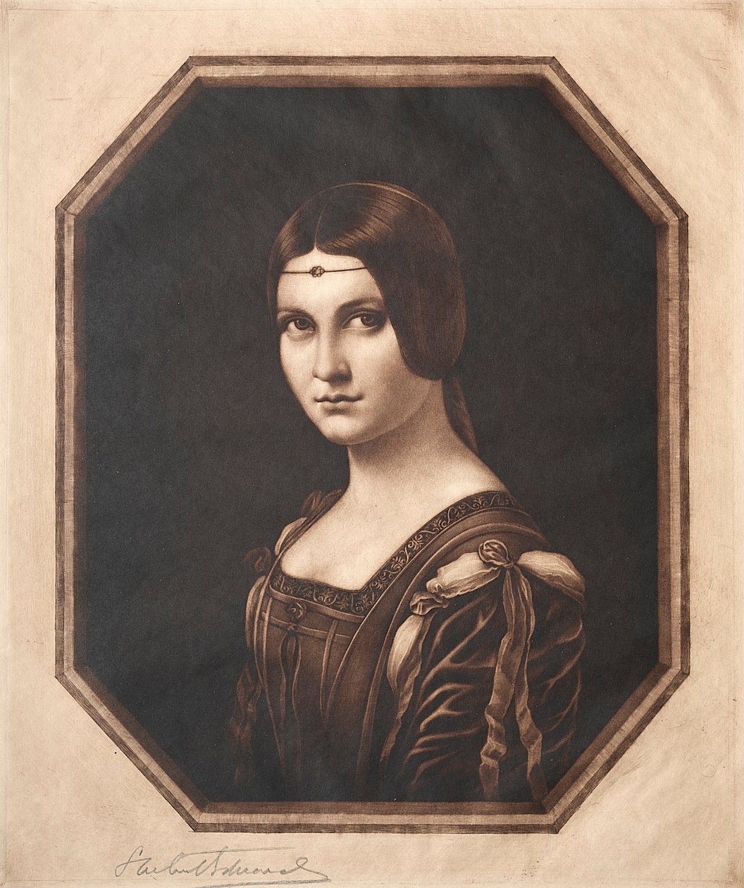 La Belle Ferronnière, 19.-20. Jahrhundert von Samuel Arlent Edwards