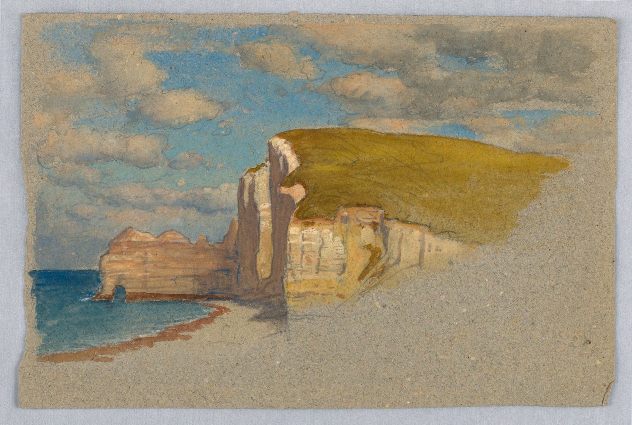 Klippen von Étretat von Samuel Colman