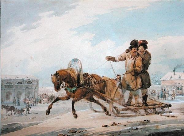 Russischer Schlitten von Samuel Colman