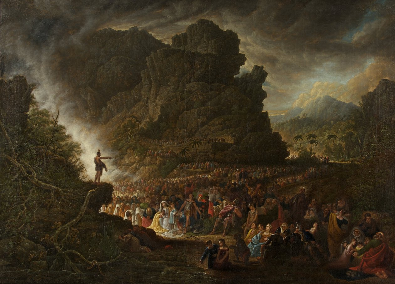 Heiliger Johannes predigt in der Wildnis von Samuel Colman