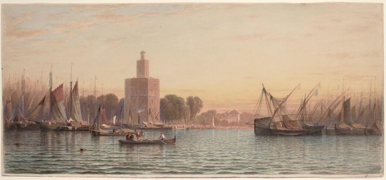 Der Hafen von Sevilla von Samuel Colman