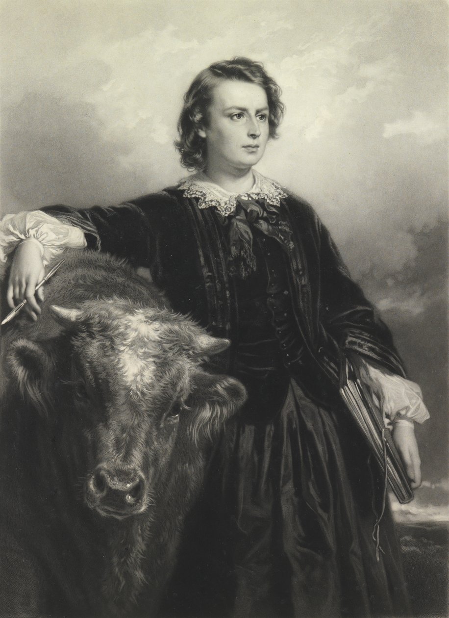 Rosa Bonheur mit vierunddreißig (Mezzotinto) von Samuel Cousins