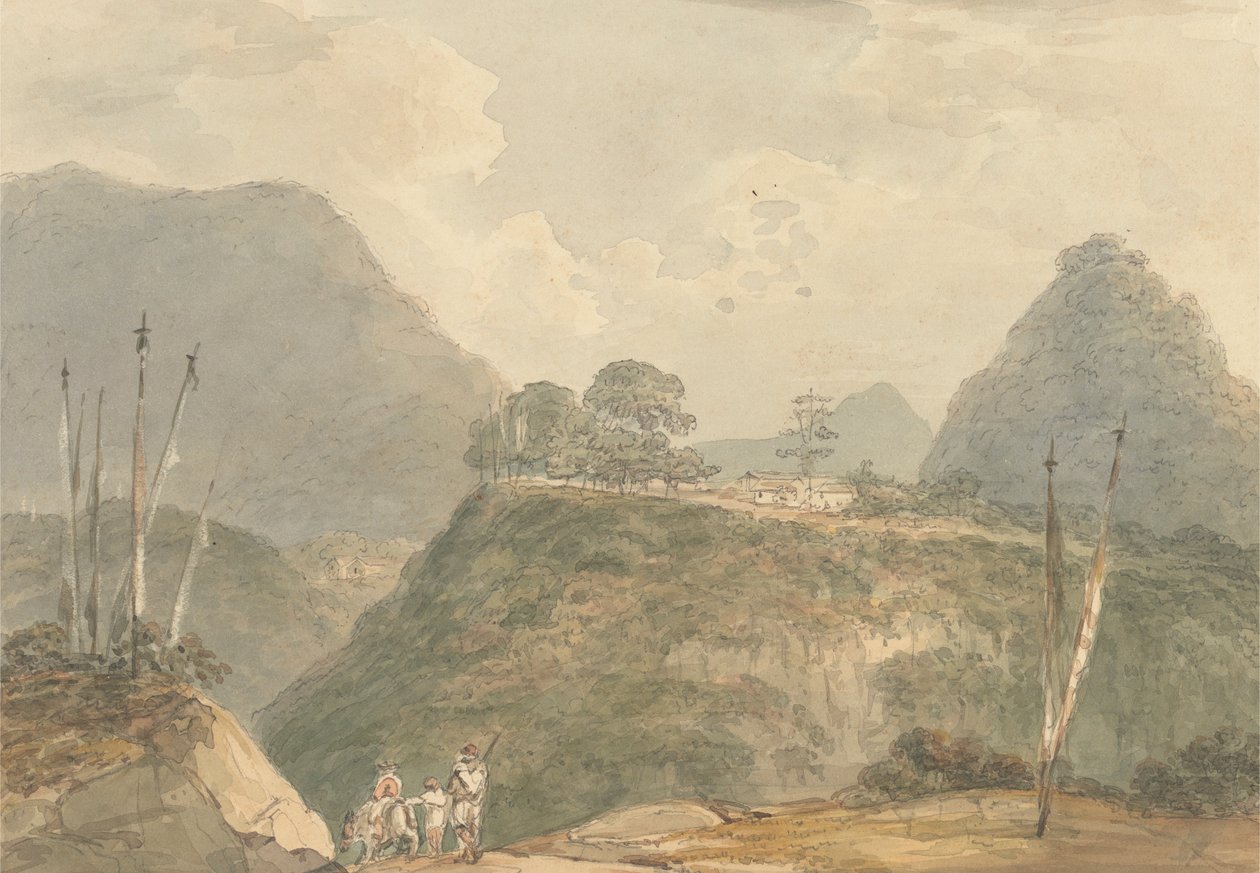 Das Dorf Buxadaur [Buxa Duar] [Tibet] von Samuel Davis