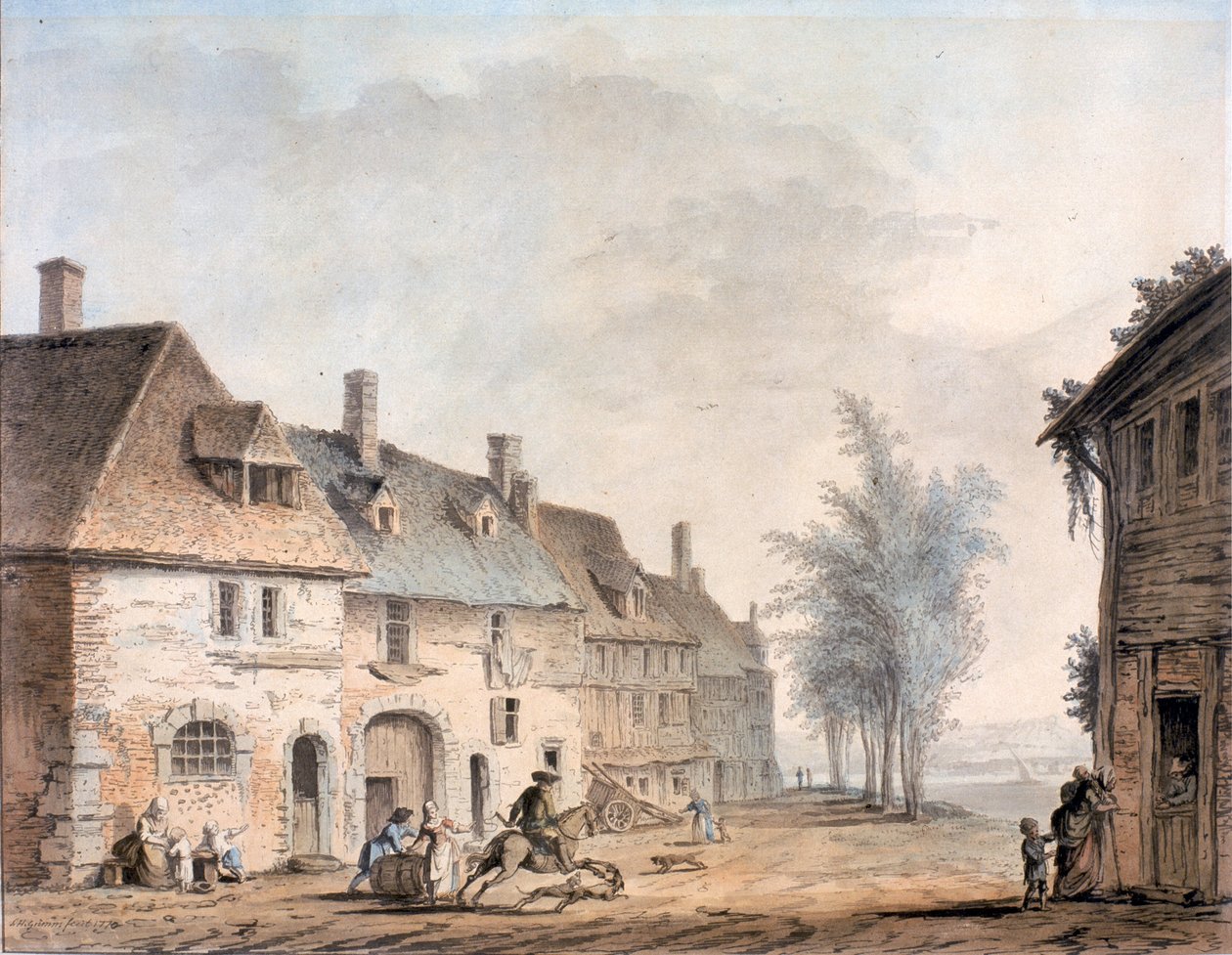 In Dieppe, 1770 von Samuel Hieronymous Grimm