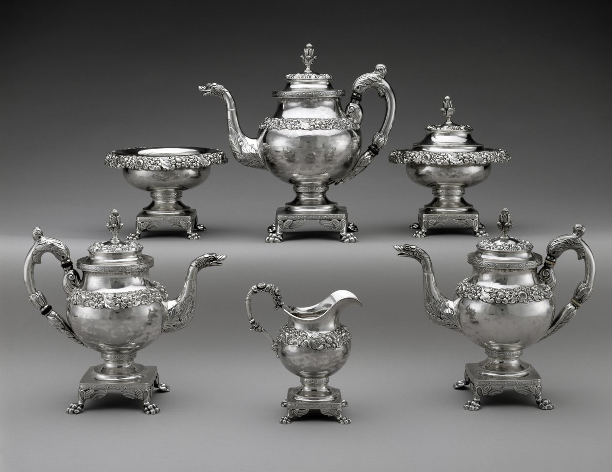Tee- und Kaffeeservice, ca. 1824-1829 von Samuel Kirk