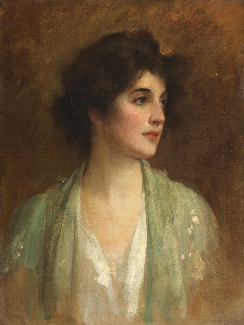 Der grüne Schal von Samuel Luke Fildes