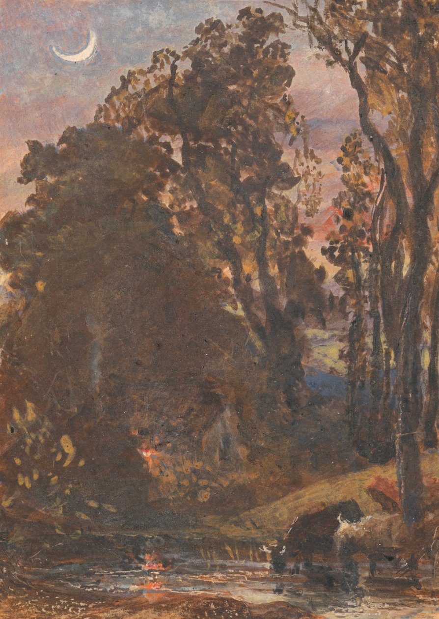 Abend, Viehtränke von Samuel Palmer