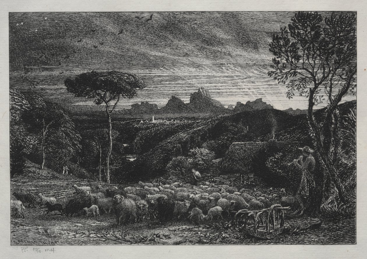 Das Öffnen des Faltens von Samuel Palmer