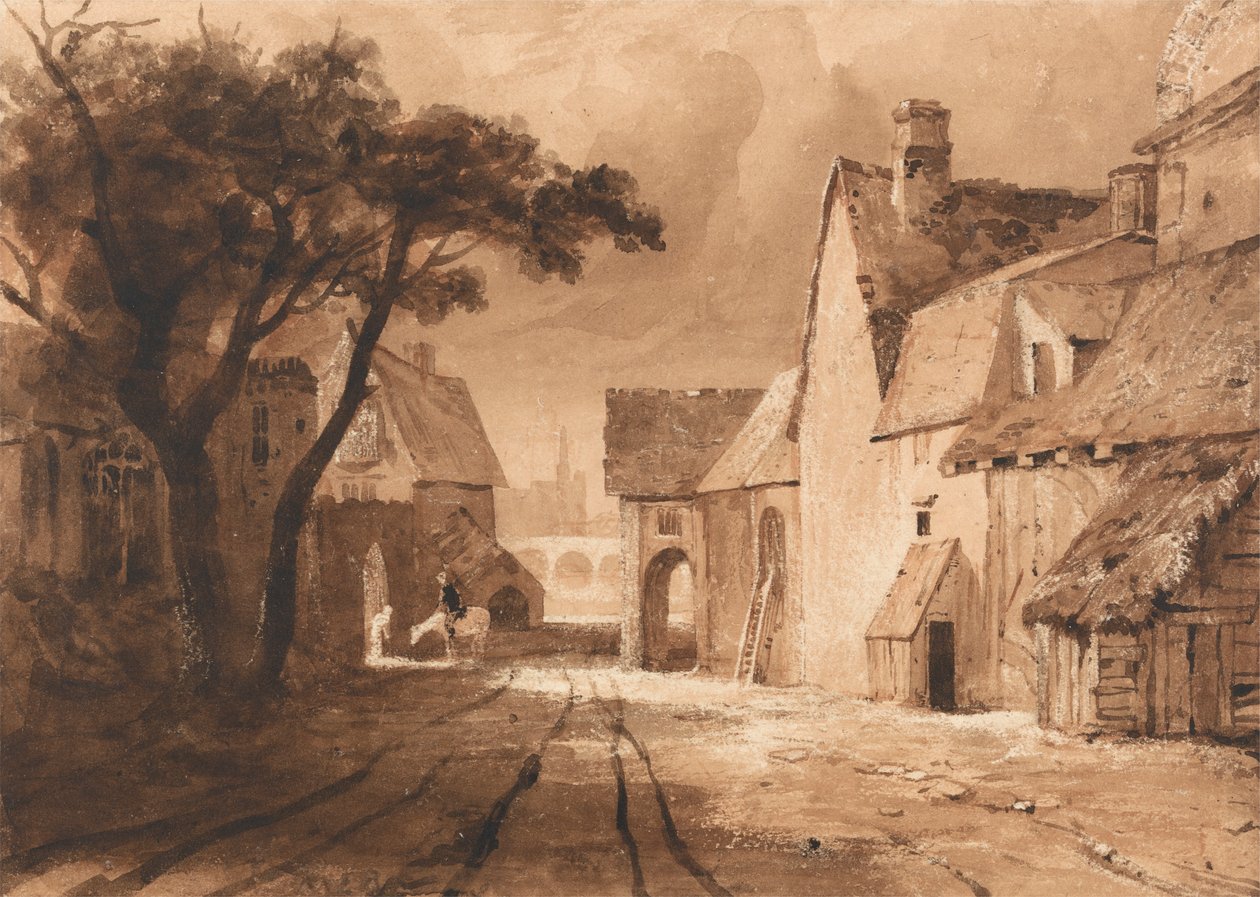 Studie alter Gebäude von Samuel Palmer