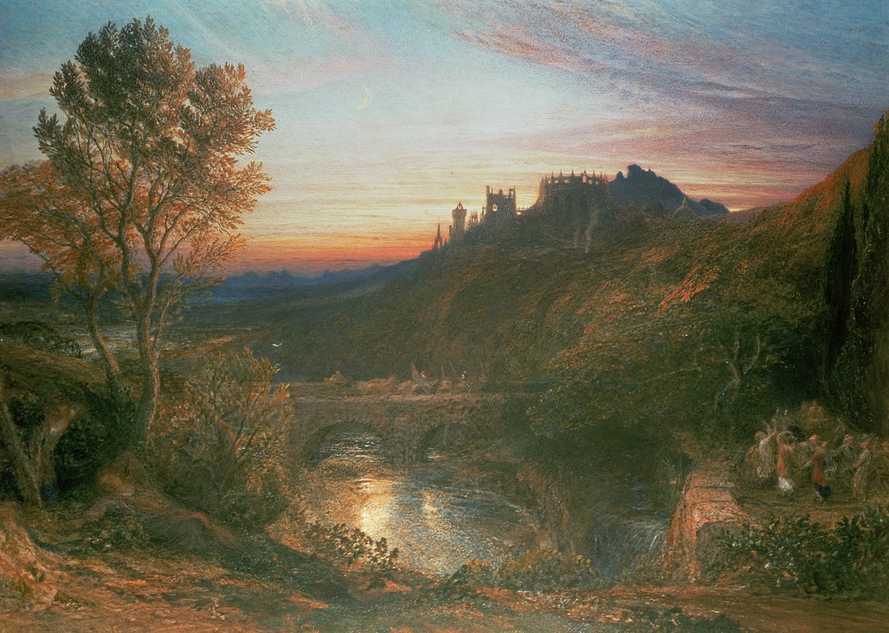 Die Stadt bei Sonnenuntergang von Samuel Palmer