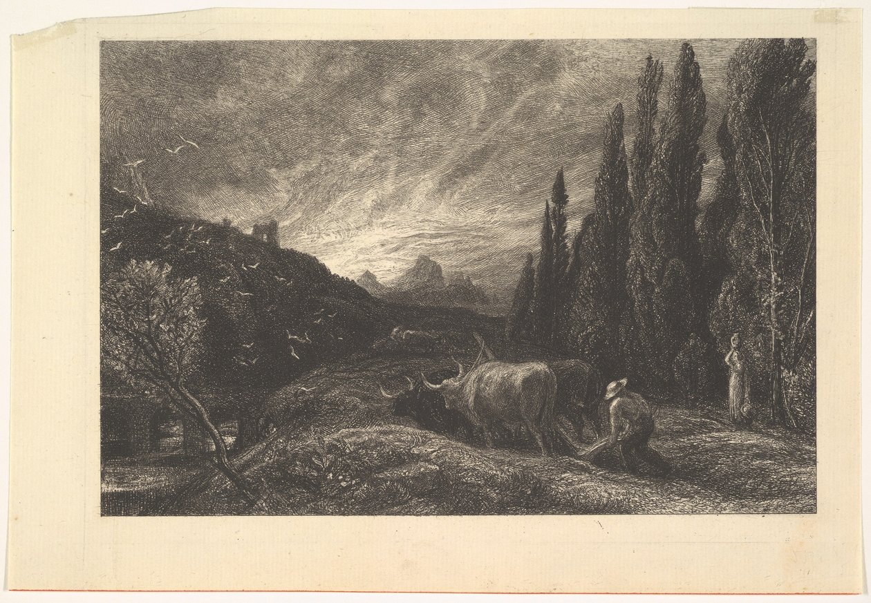 Der frühe Pflüger, 1861 von Samuel Palmer