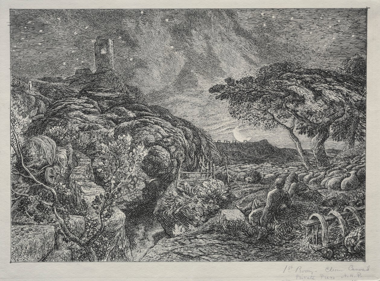 Der einsame Turm, 1879 von Samuel Palmer
