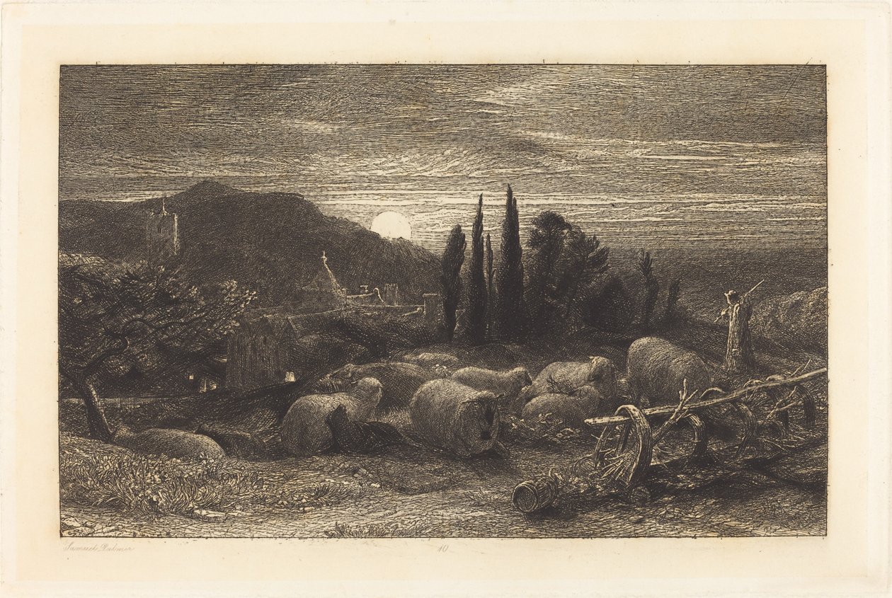 Der aufgehende Mond von Samuel Palmer