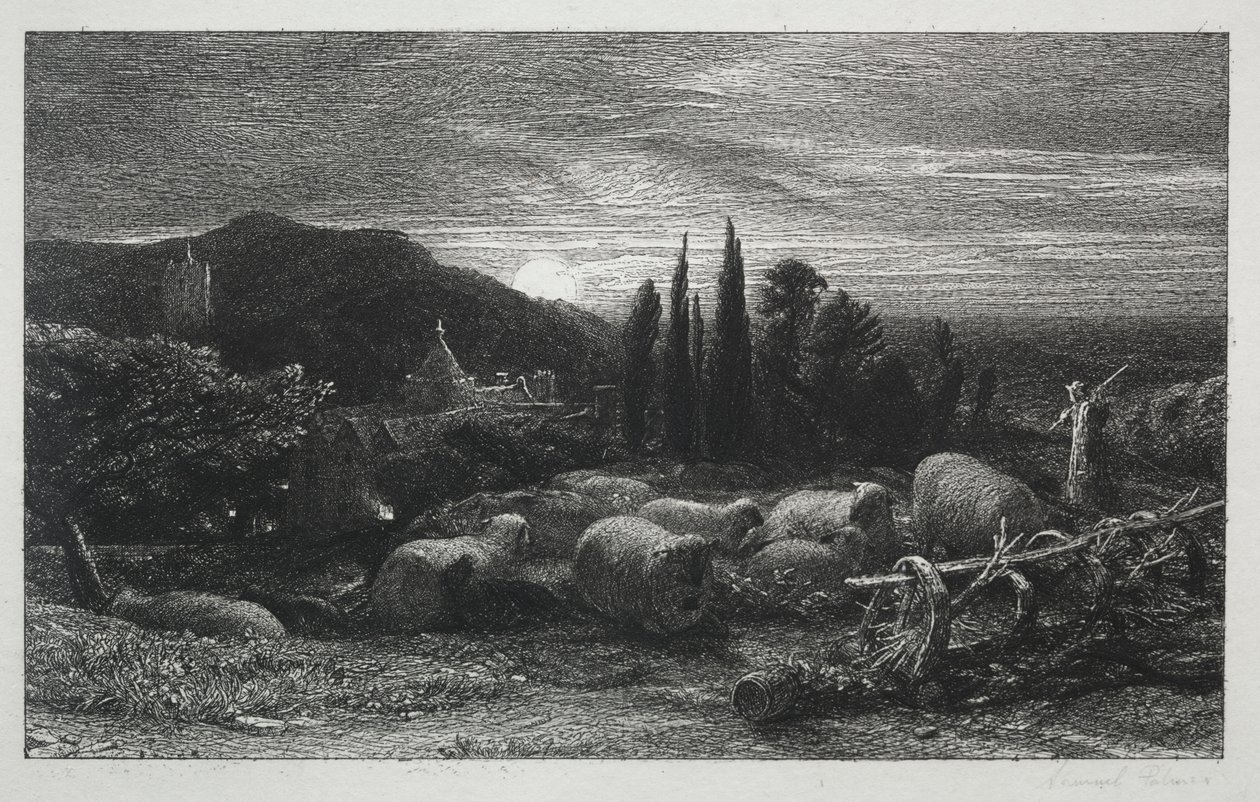 Der aufgehende Mond von Samuel Palmer