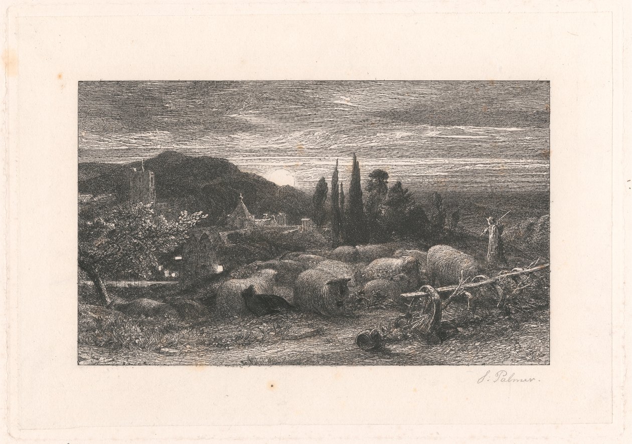 Der aufgehende Mond von Samuel Palmer