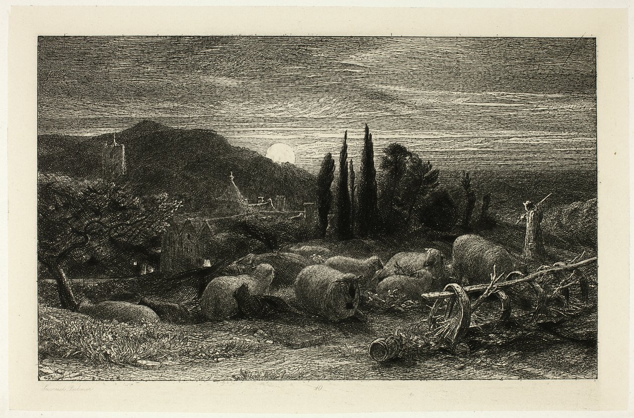 Der aufgehende Mond von Samuel Palmer