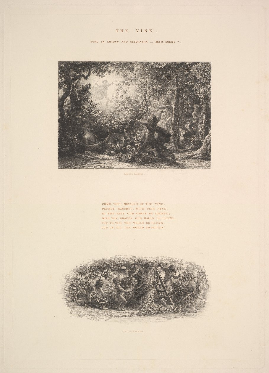 Der Weinstock, oder Plumper Bacchus, 1880 von Samuel Palmer