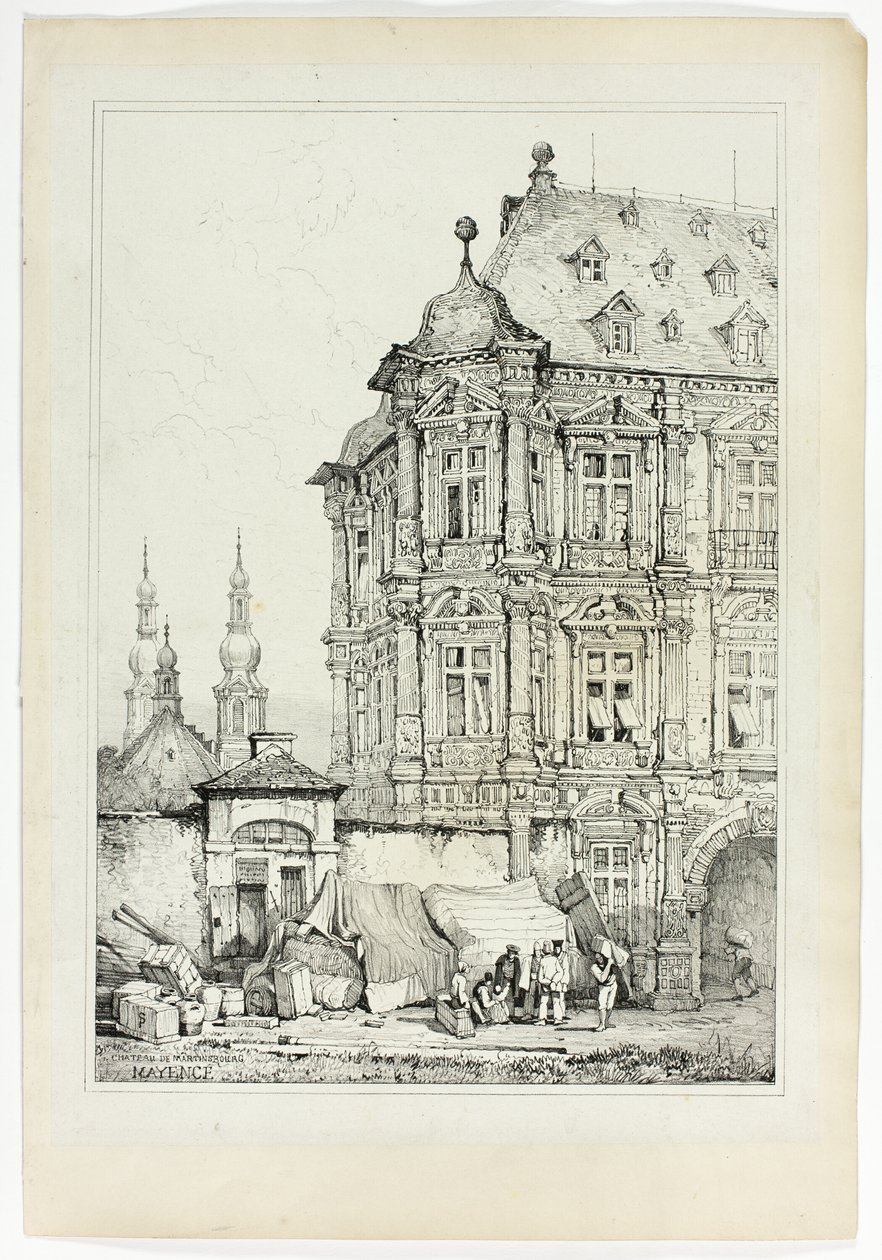 Schloss Martinsbourg, Mainz von Samuel Prout