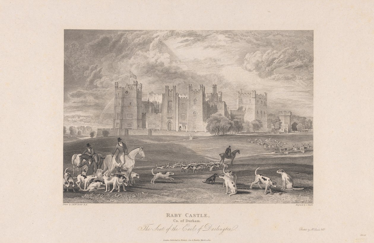 Raby Castle, Grafschaft Durham von Samuel Rawle