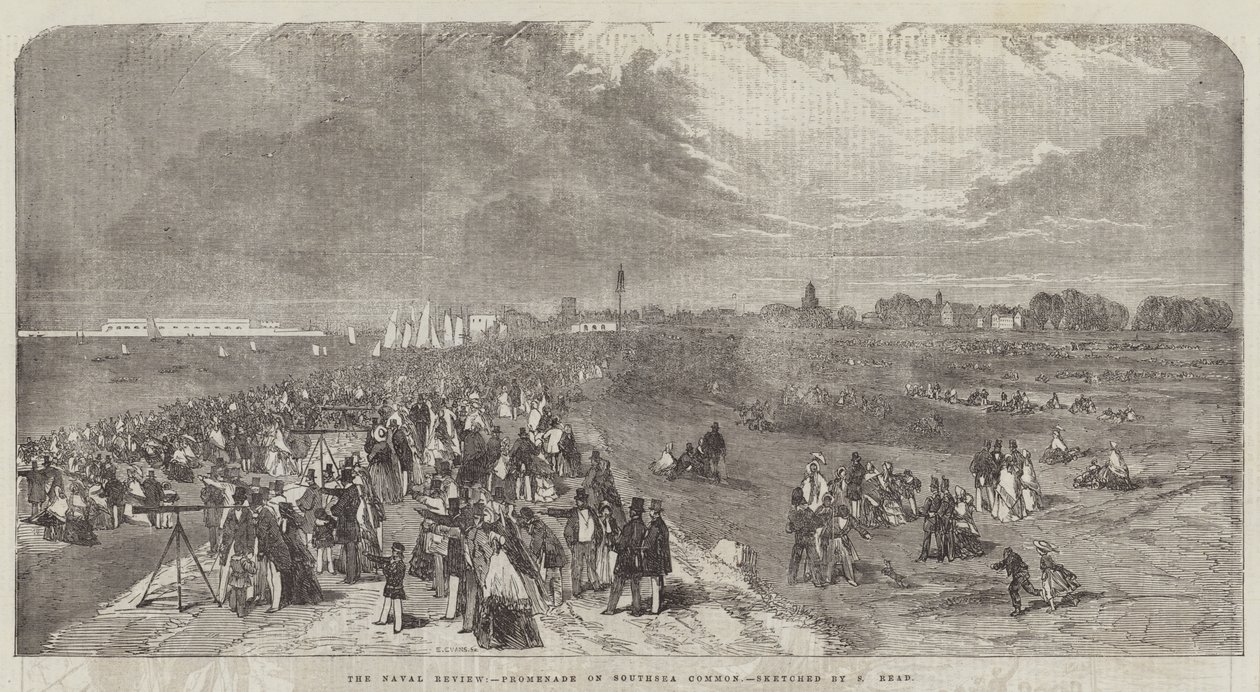 Die Marineparade, Promenade auf Southsea Common von Samuel Read