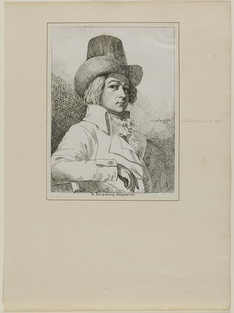 Porträt von B. Reading, Graveur von Samuel de Wilde