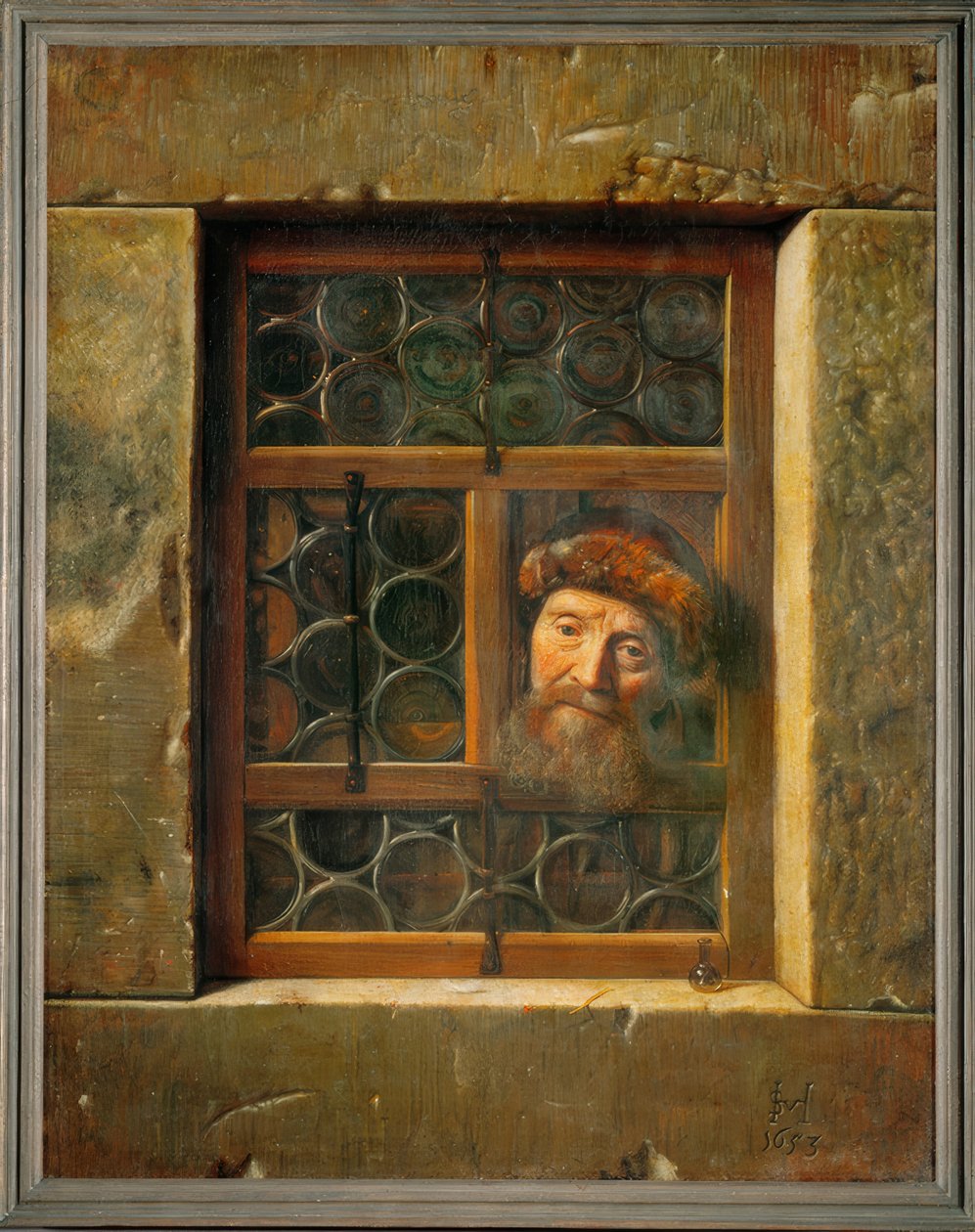 Mann am Fenster von Samuel van Hoogstraaten