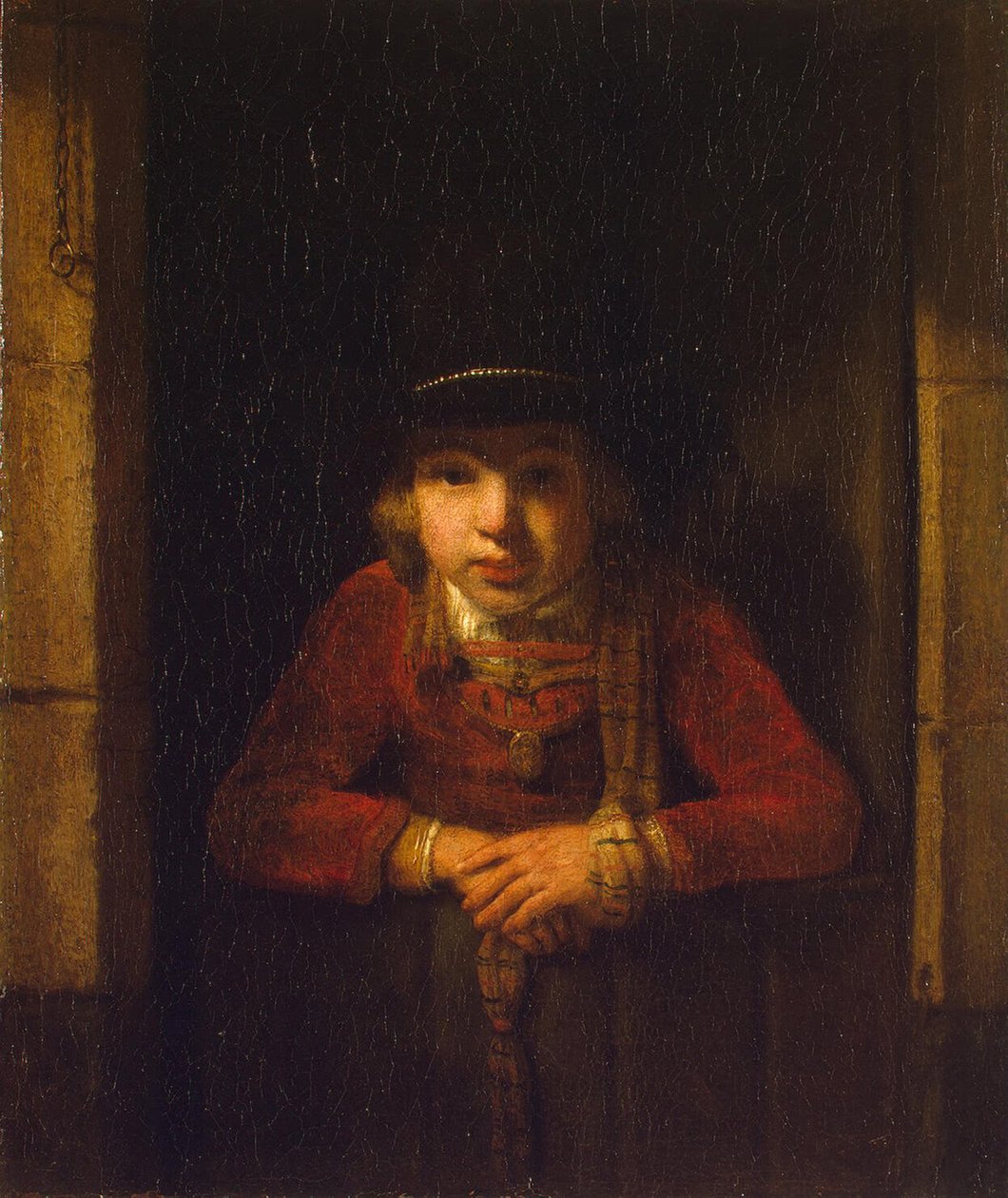 Junge schaut durch das Fenster, ca. 1647 von Samuel van Hoogstraten