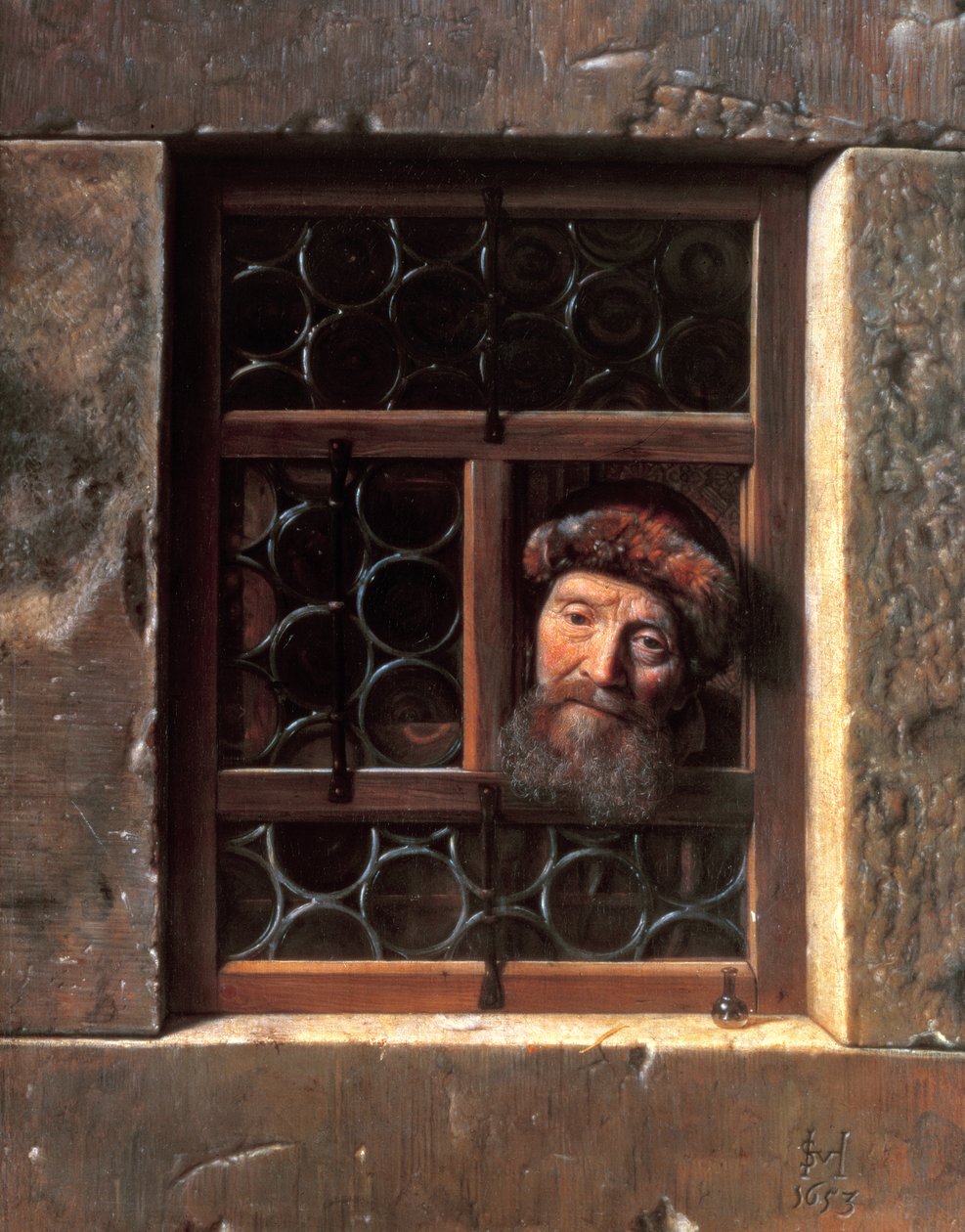 Mann am Fenster, 1653 von Samuel van Hoogstraten