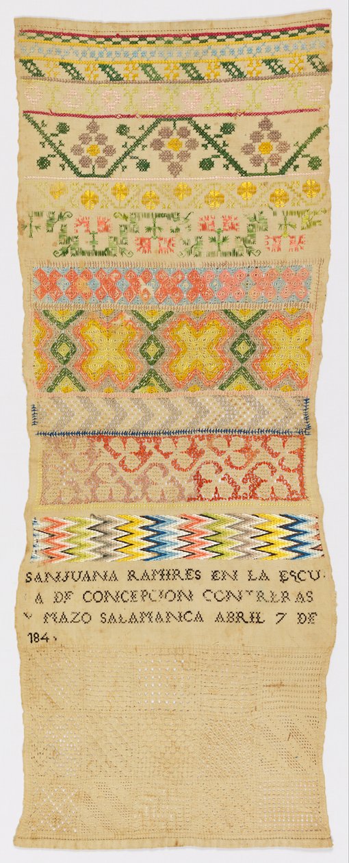 Stickmustertuch von San Juana Ramires