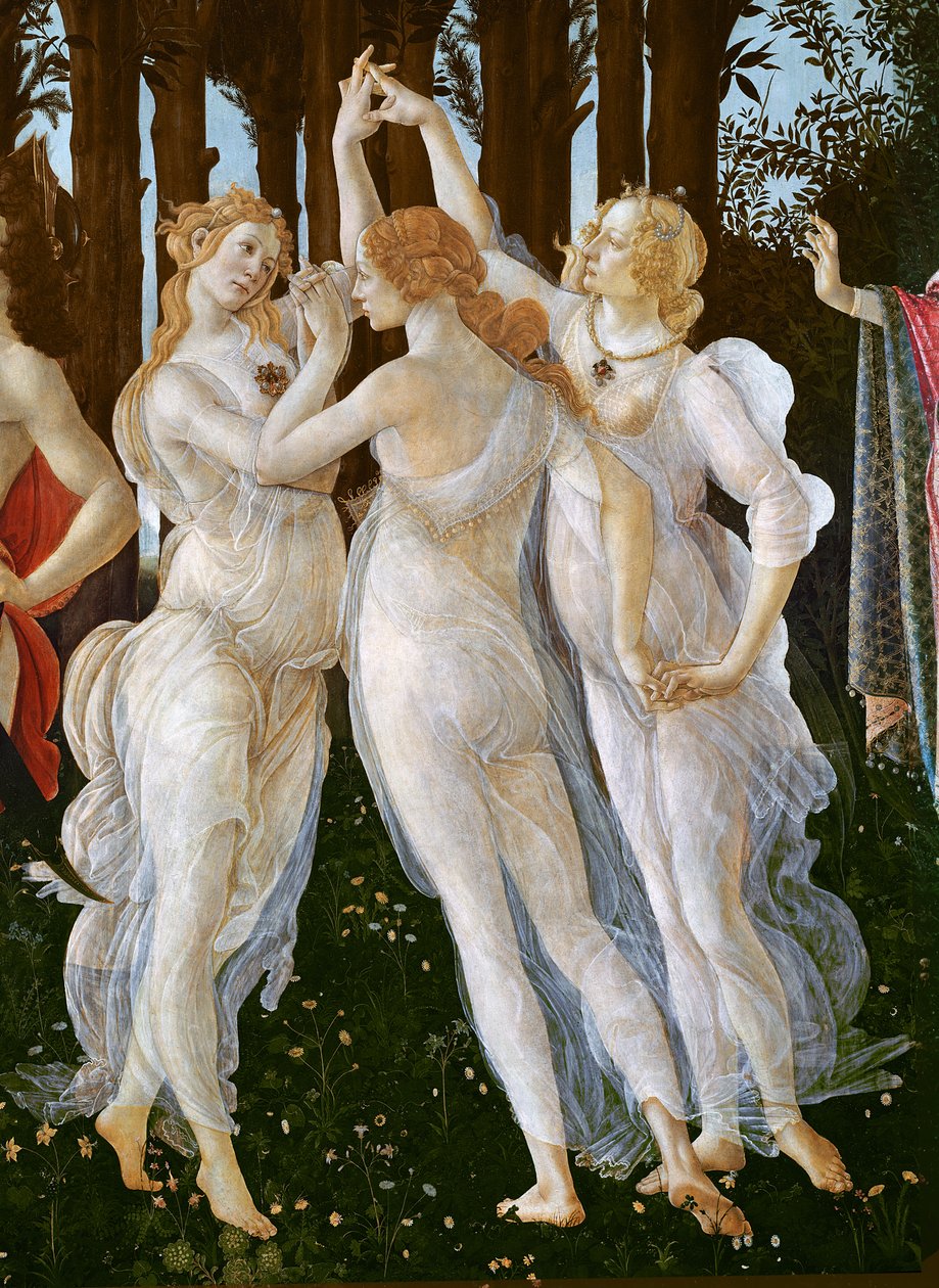 Primavera (Detail) der Drei Grazien von Sandro Botticelli