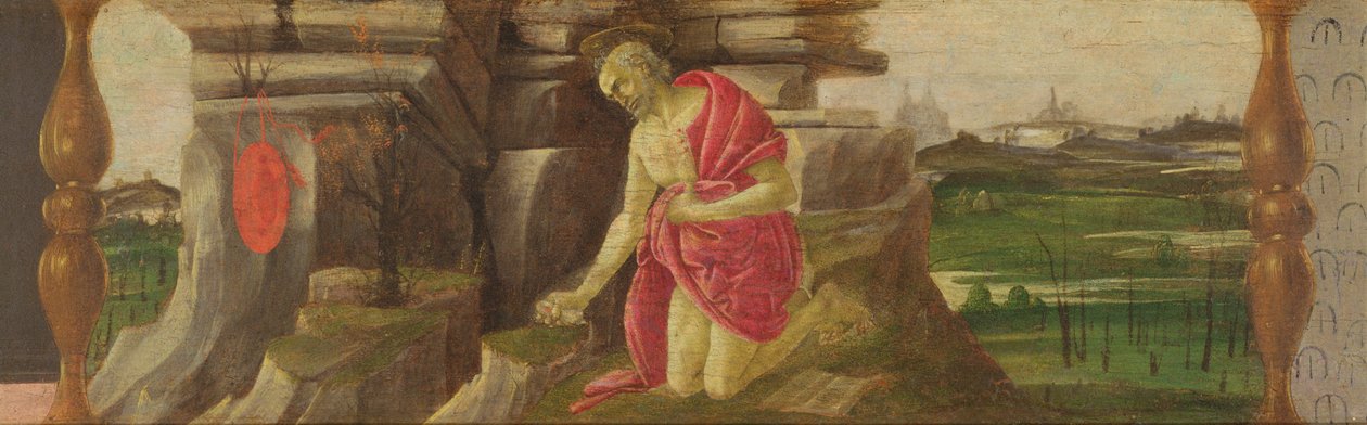 St. Hieronymus in der Buße, Predella-Panel vom Altarbild des St. Markus, ca. 1488-90 von Sandro Botticelli