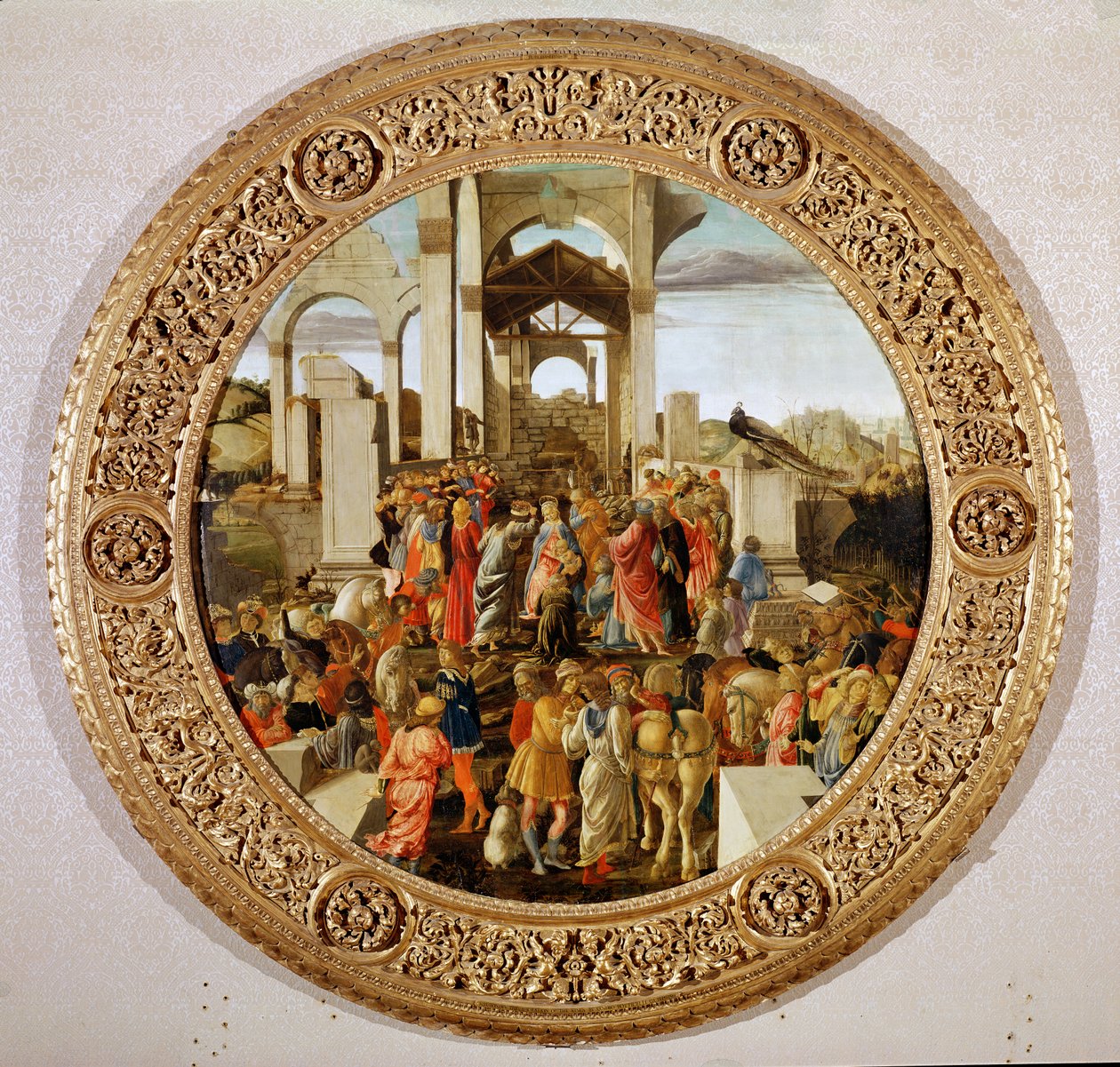 Die Anbetung der Könige (Detail) von Sandro Botticelli