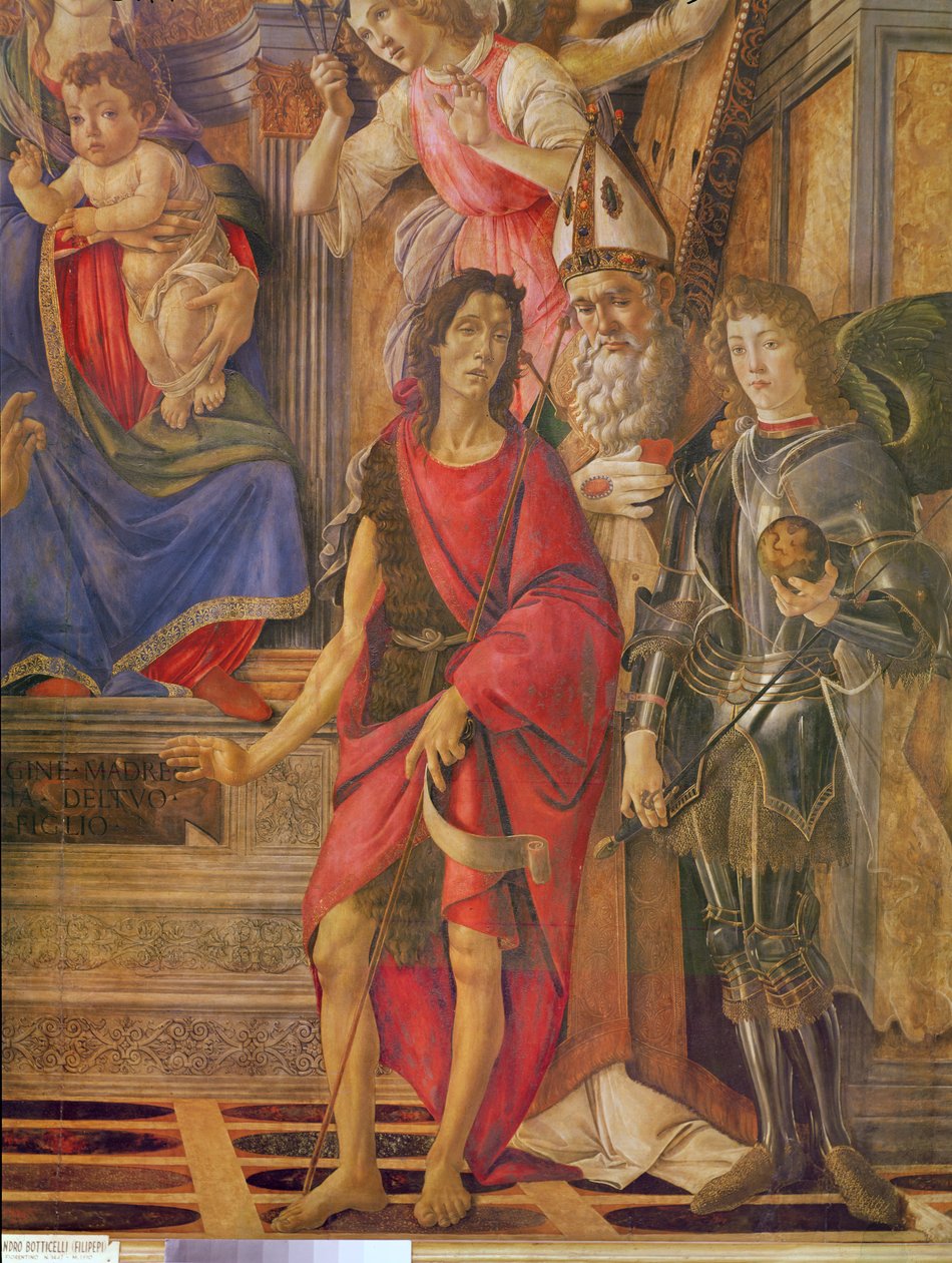 Der Altar von Sankt Barnabas (Detail) von Sandro Botticelli