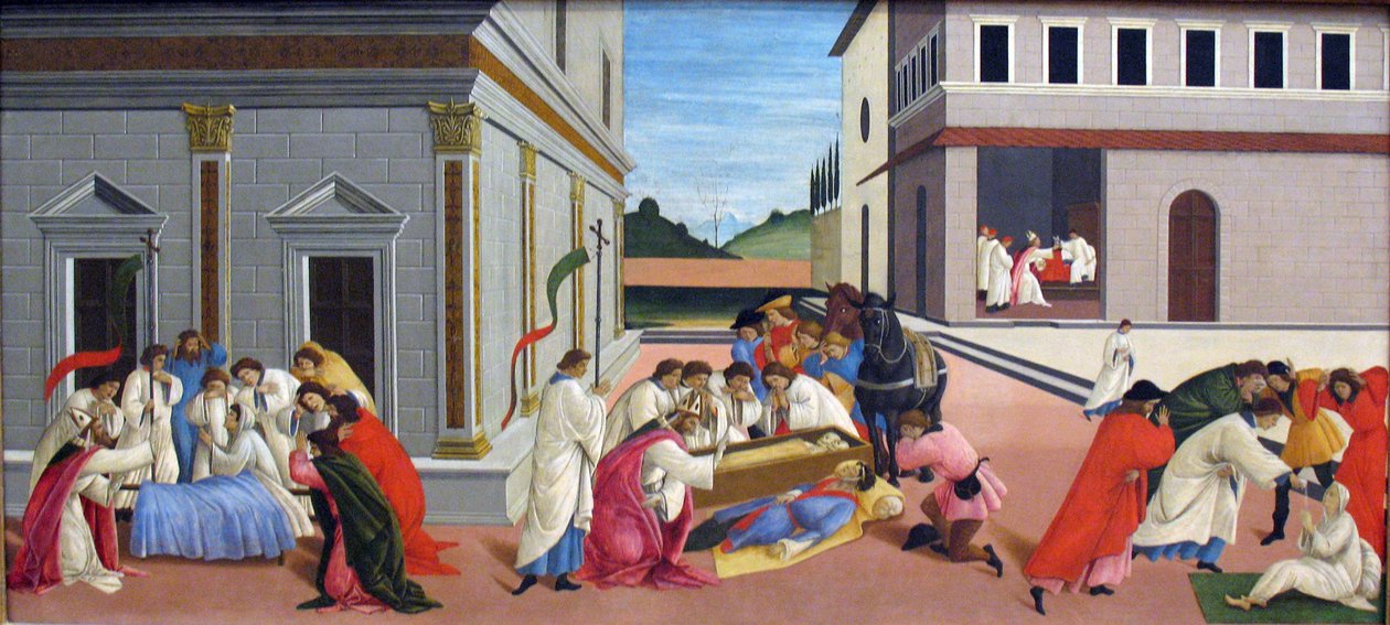 Drei Wunder des Heiligen Zenobius von Sandro Botticelli
