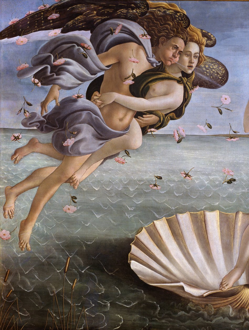Die Geburt der Venus (Detail) von Sandro Botticelli