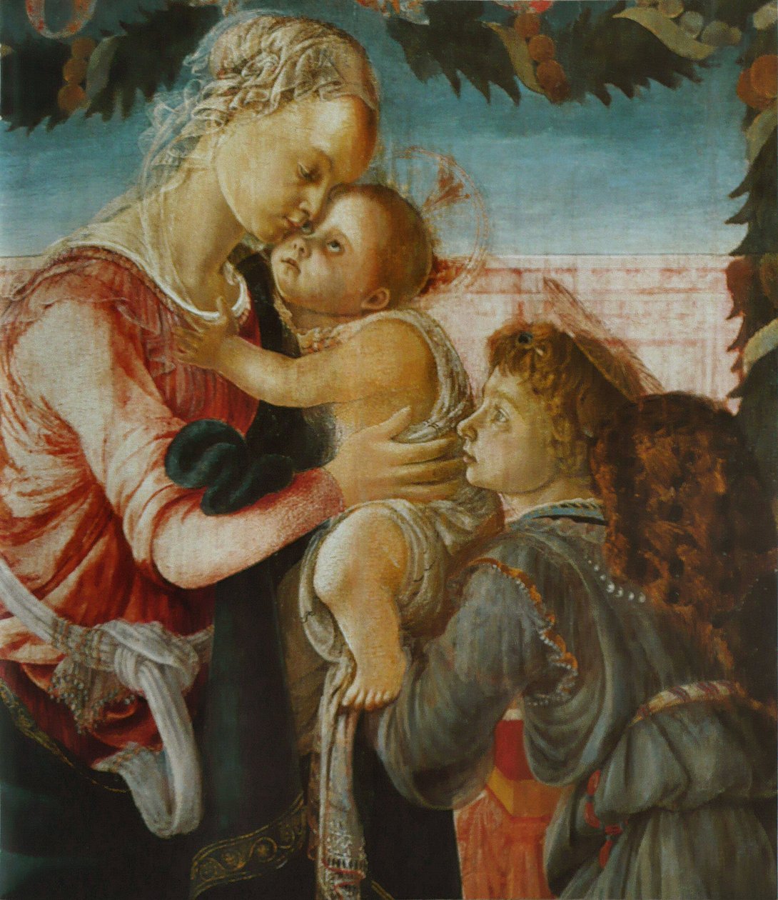Madonna mit Kind und einem Engel von Sandro Botticelli