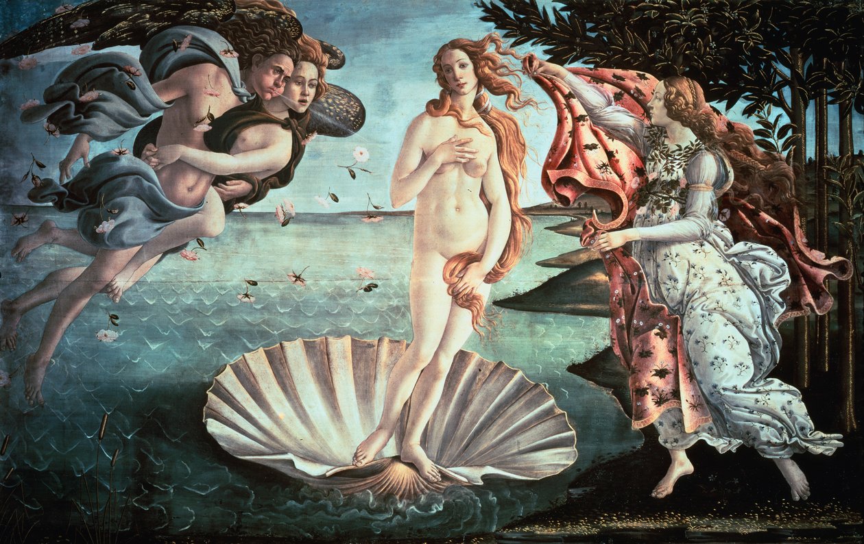 Die Geburt der Venus, ca. 1482 von Sandro Botticelli