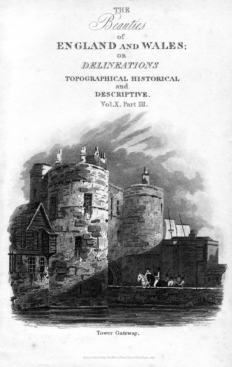 Tower Gateway, Tower of London, 1815 von Sands