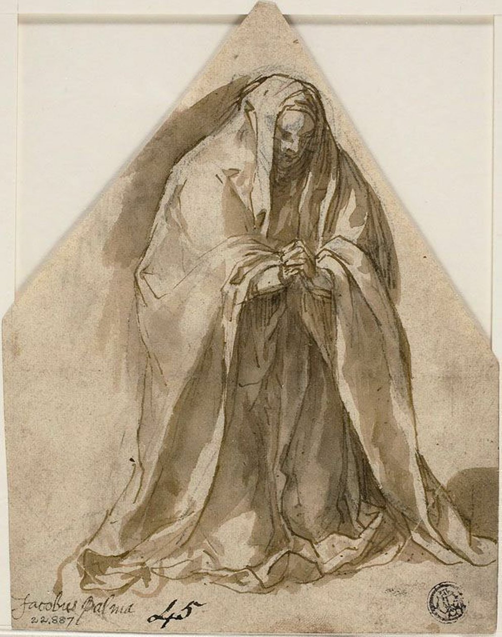 Kniende Frau (recto und verso) von Sante Peranda