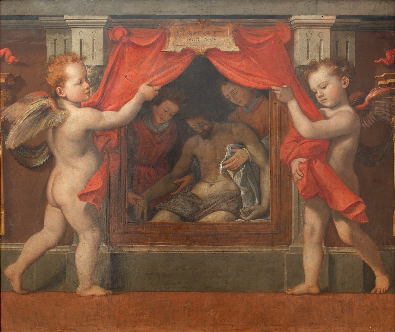 Pietà mit zwei Cherubim, ca. 1576 von Santi di Tito