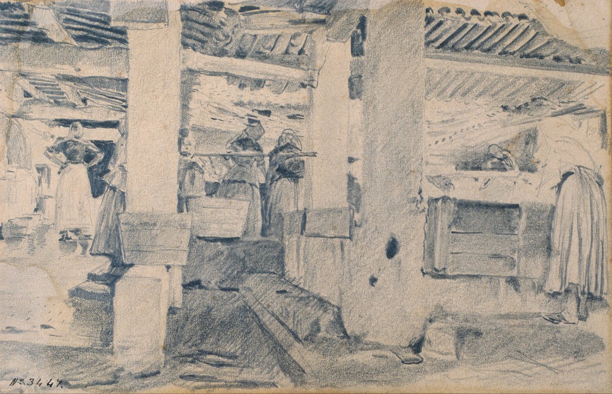 Waschplatz Innenraum von Santiago Rusiñol