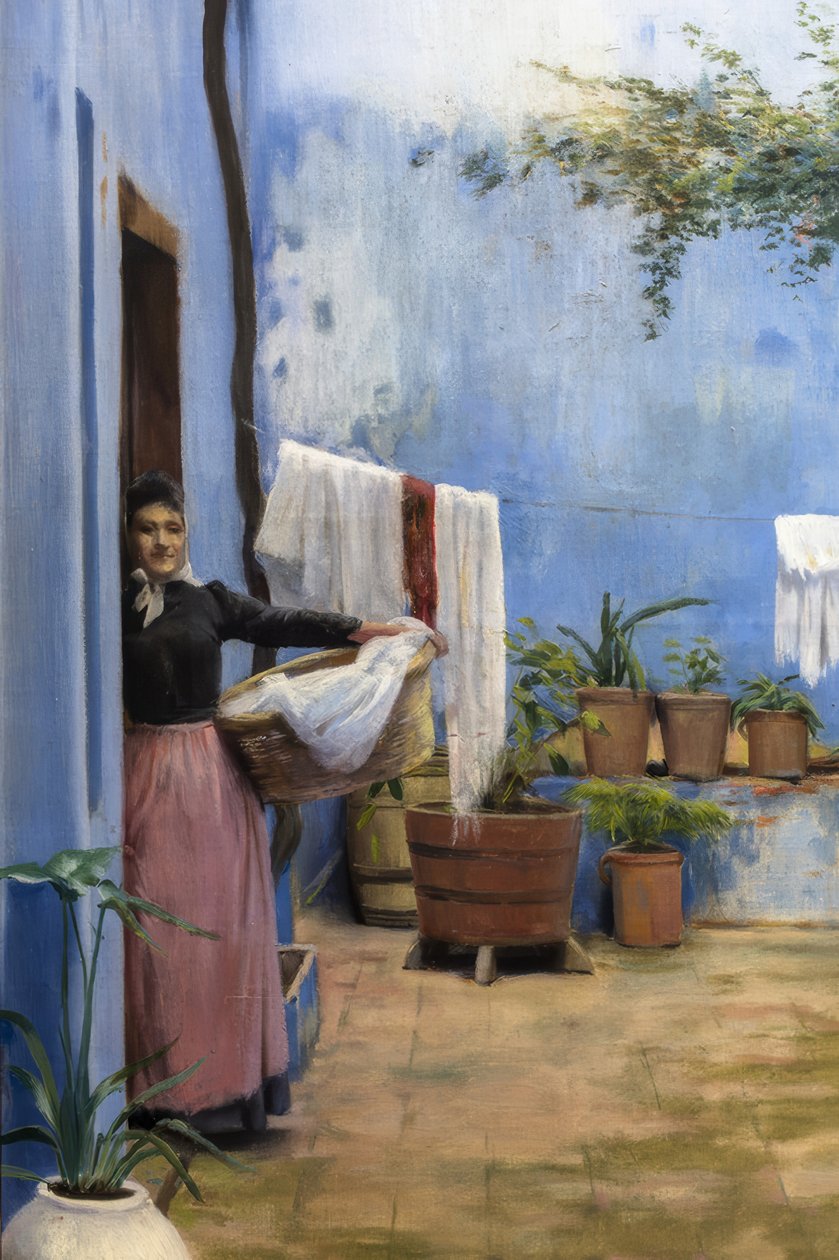 Der blaue Patio von Santiago Rusiñol