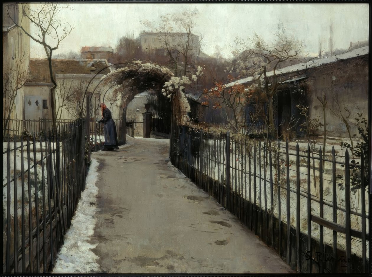 Garten im Winter von Santiago Rusiñol
